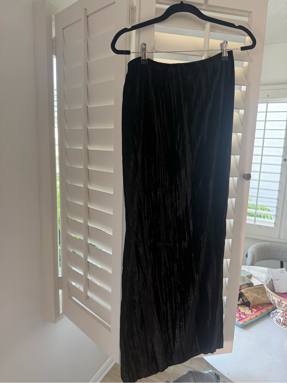 Vince Black Velvet Maxi Dress